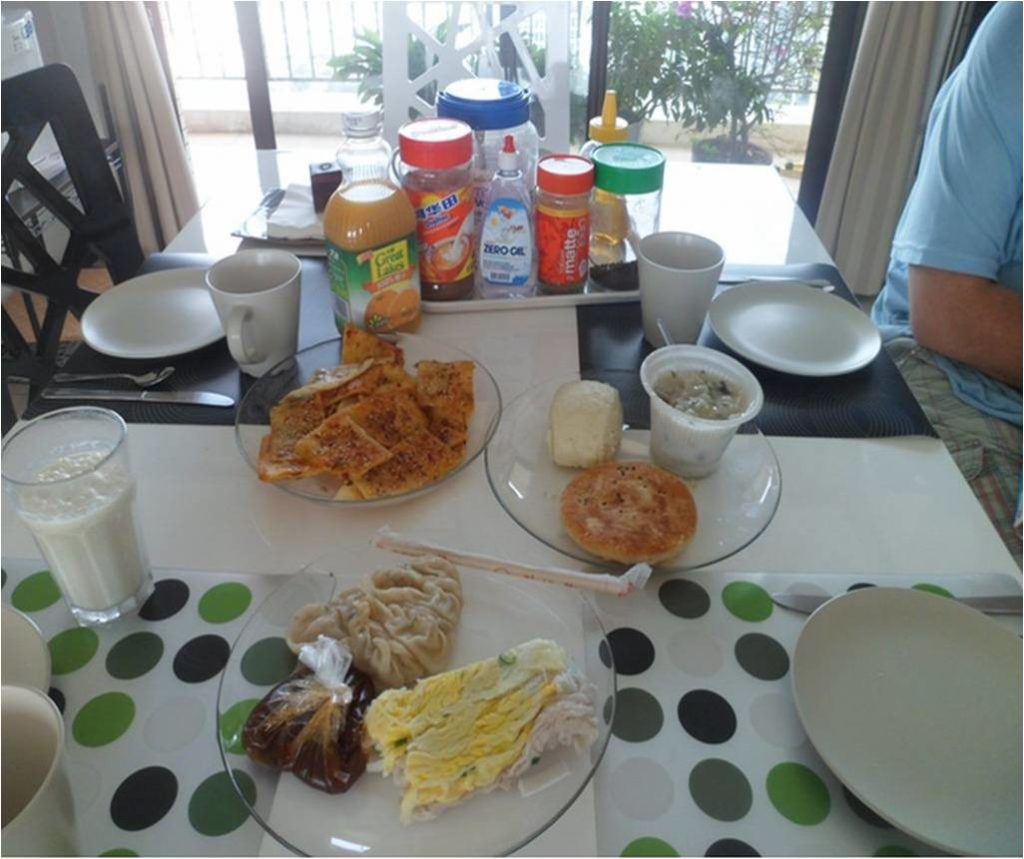 Café da Manhã na China - mesa posta